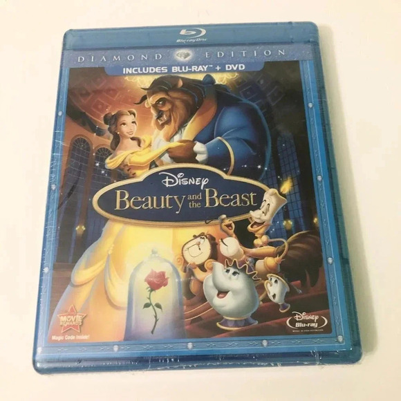 Beauty  and the Beast Blu-ray DVD 3 Disc Set Diamond Edition Sealed - Picture 13 of 13
